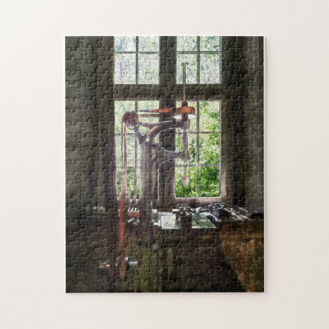Drill Press by Window Jigsaw Puzzle (Vertical)