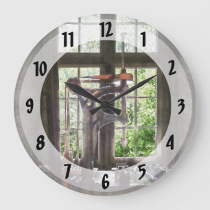 Drill Press by Window Large Clock