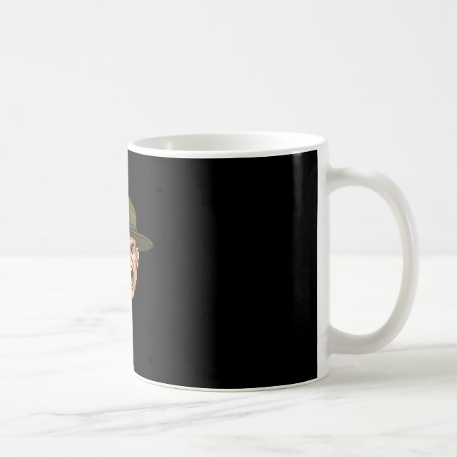 Drill Sergeant Instructor Holding A Soccer Ll Trai Coffee Mug (Right)