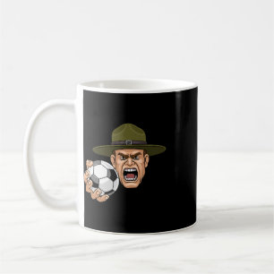 Drill Sergeant Instructor Holding A Soccer Ll Trai Coffee Mug