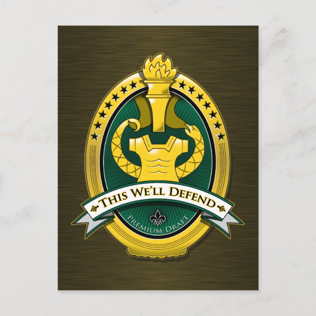 Drill Sergeant Premium Draught   Beer Postcard (Front)