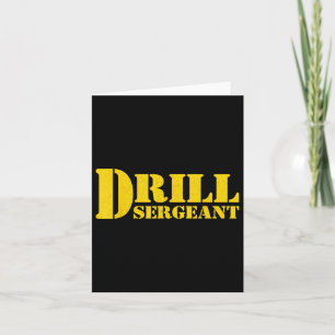 Drill Sergeant Uniform Military Boot Camp Instruct Card