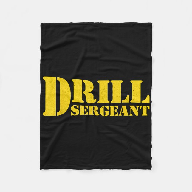 Drill Sergeant Uniform Military Boot Camp Instruct Fleece Blanket (Front)