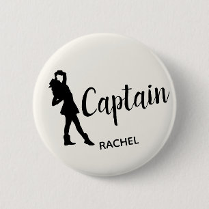 Drill Team Captain Personalised 6 Cm Round Badge