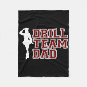 Drill Team Dad Colour - Guard Dance Cheerleading  Fleece Blanket