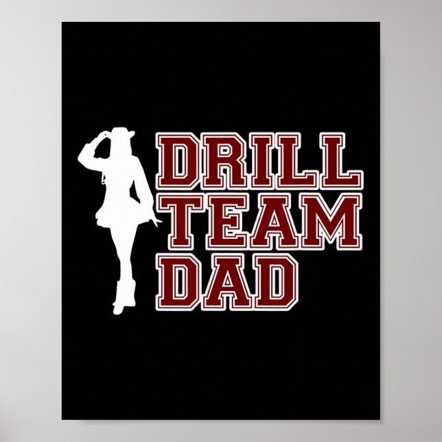 Drill Team Dad Colour - Guard Dance Cheerleading  Poster (Front)