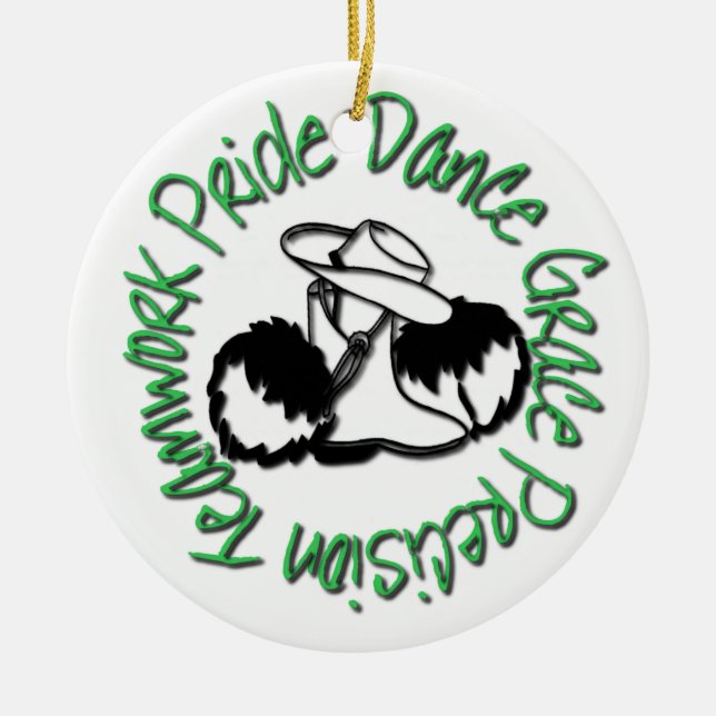 Drill Team - Dance Grace Precision Teamwork Pride Ceramic Ornament (Front)