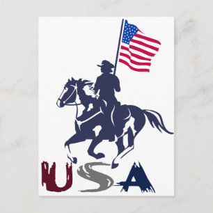 Drill Team USA Paint Postcard