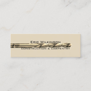Drill thread graphic image cover mini business card