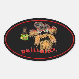 DRILLBILLY Oilfield Oval Sticker