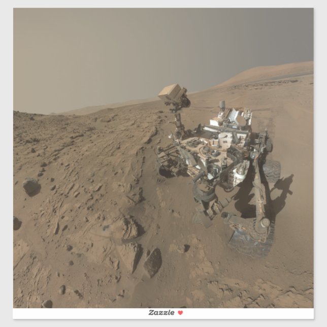 Drilling Mars Curiosity Red Martian Landscape (Sheet)