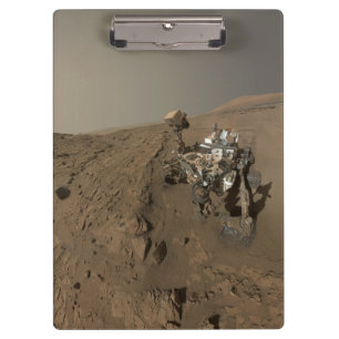Drilling Mars Curiosity Red Martian Landscape Clipboard