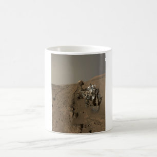 Drilling Mars Curiosity Red Martian Landscape Coffee Mug