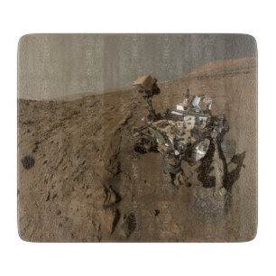 Drilling Mars Curiosity Red Martian Landscape Cutting Board