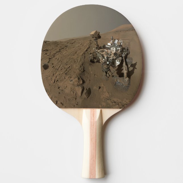 Drilling Mars Curiosity Red Martian Landscape Ping Pong Paddle (Front)