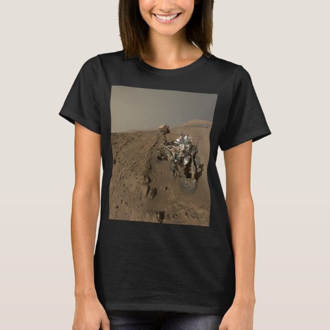 Drilling Mars Curiosity Red Martian Landscape T-Shirt (Front)