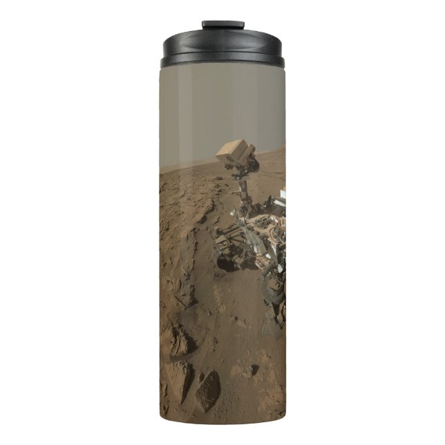 Drilling Mars Curiosity Red Martian Landscape Thermal Tumbler (Front)