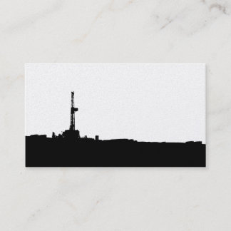 Drilling Rig Silhouette Business Card