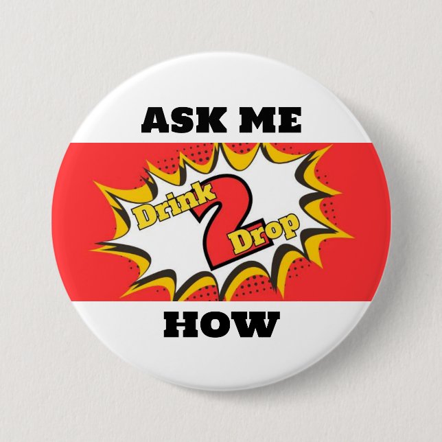 Drink2Drop 7.5 Cm Round Badge (Front)