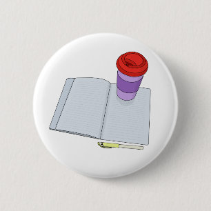Drink and Write 6 Cm Round Badge