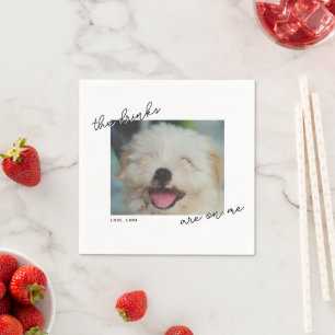 Drink Are On Me Handwritten Script Pet Photo Napkin