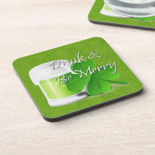 Drink & Be Merry Irish St Patricks Day Coaster