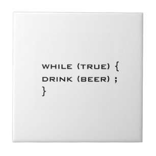Drink beer ceramic tile