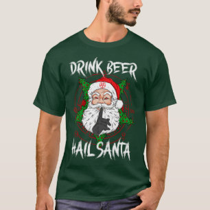 Drink Beer Hail Satan I Baphomet Death Metal 4 T-Shirt