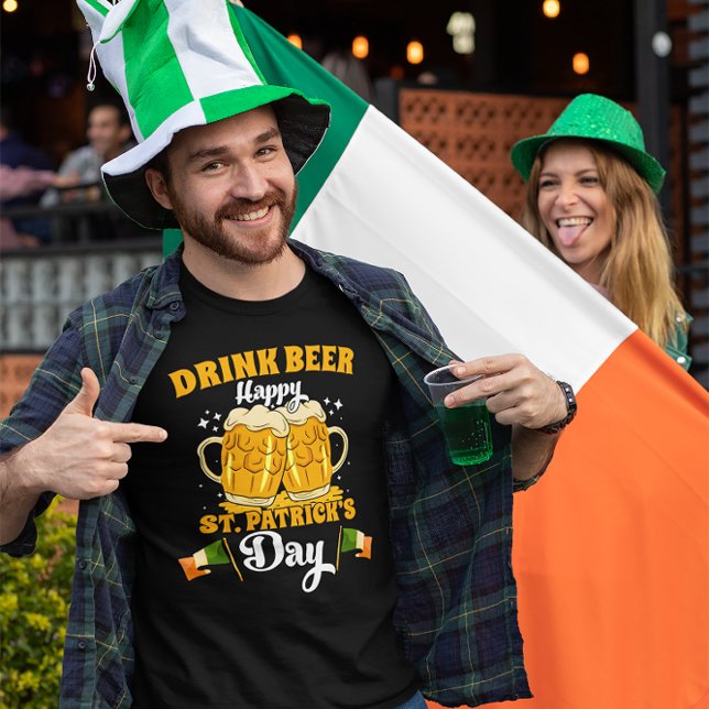 Drink Beer Happy St Patrick's Day Graphic T-Shirt (Creator Uploaded)