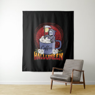 Drink Coffee And Be Scary Tapestry