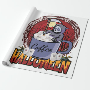 Drink Coffee And Be Scary Wrapping Paper
