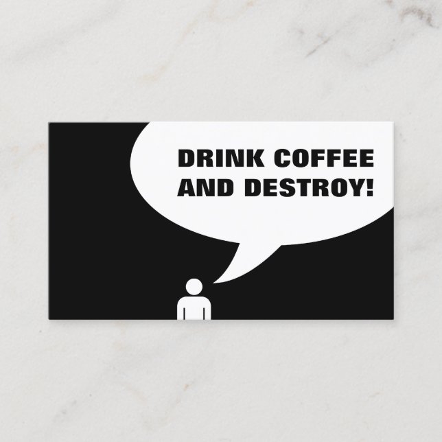 drink coffee and destroy punch card (Front)