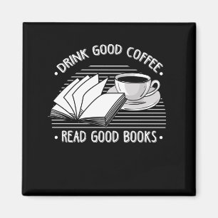 Drink Coffee Read Books Bookworm Readers Magnet
