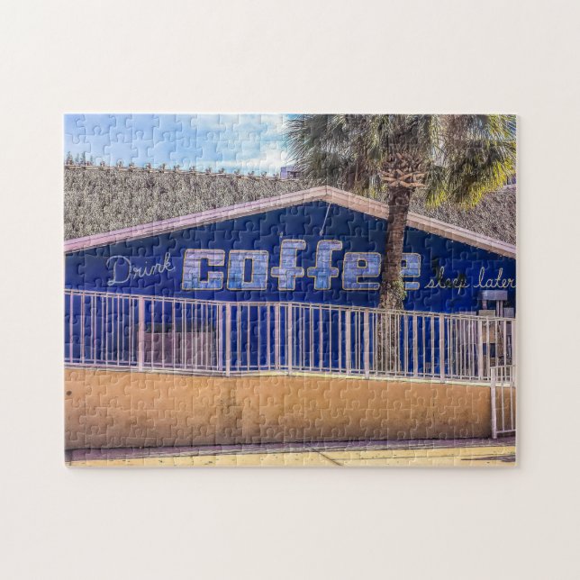 Drink COFFEE sleep later Jigsaw Puzzle (Horizontal)
