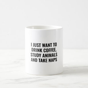 Drink Coffee Study Animal Funny Zoology Student Mug