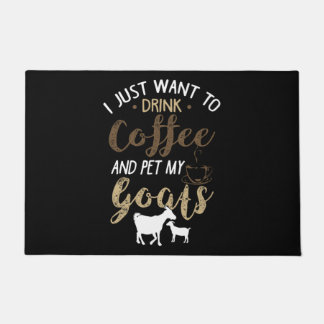 Drink coffee with goats doormat