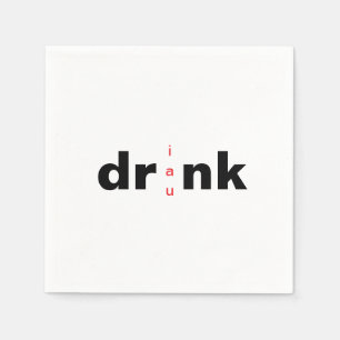 Drink Drank Drunk #2 cocktail napkin
