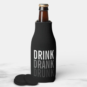 Drink Drank drunk Black and White Bottle Cooler