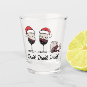 Drink Drank Drunk Christmas Wine Shot Glass