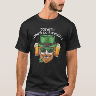 Drink For Ireland Funny St. Patrick's Drinking Bee T-Shirt