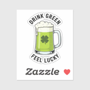 Drink Green Feel Lucky Green Beer Mug St Patrick