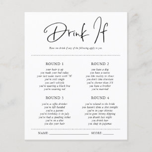 Drink If   Bridal Shower Game