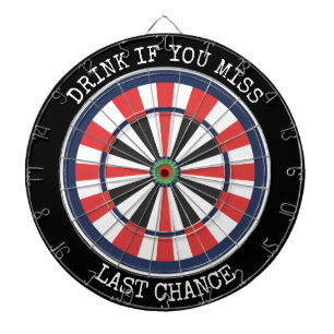 Drink If You Miss Funny Dartboard Bar Decor