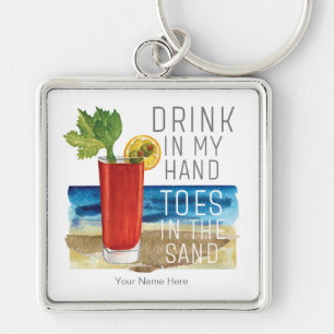 Drink In My Hand Quote Nautical Beach Summer Vacay Key Ring