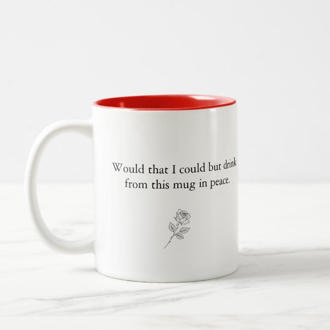 Drink in Peace coffee mug (Left)