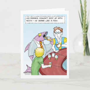 Drink like a fish greeting card