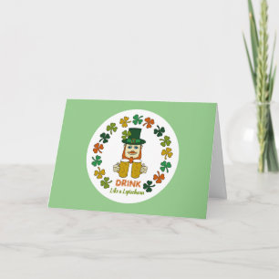 Drink Like a Leprechaun Card