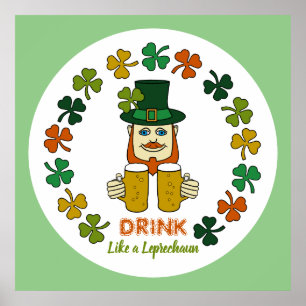 Drink Like a Leprechaun Poster