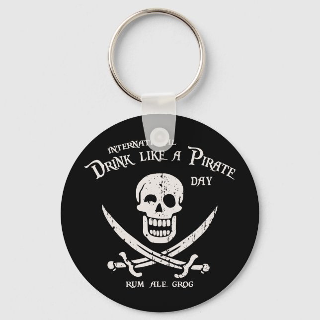 Drink Like a Pirate Key Ring (Front)