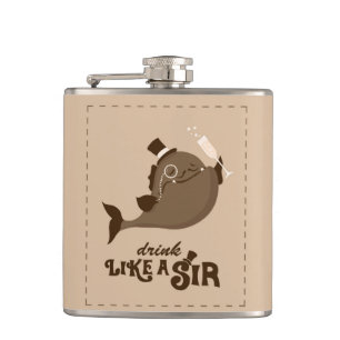 Drink Like A Sir flask